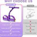 Pedal Resistance Band with Handle, 6-Tubes Tesistance Bands with Handles, Natural Rubber Foot Pedal Resistance Band, Multifunctional Exercise Bands for Abdomen, Waist, Arm, Leg