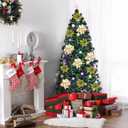 2 x 18 Pcs Large Poinsettia Flowers Set - 6"& 9" Artificial Christmas Flowers with Clips for Xmas Tree, Wreath Decor Decorator-Grade Xmas Decorations for Home, Champagne Gold