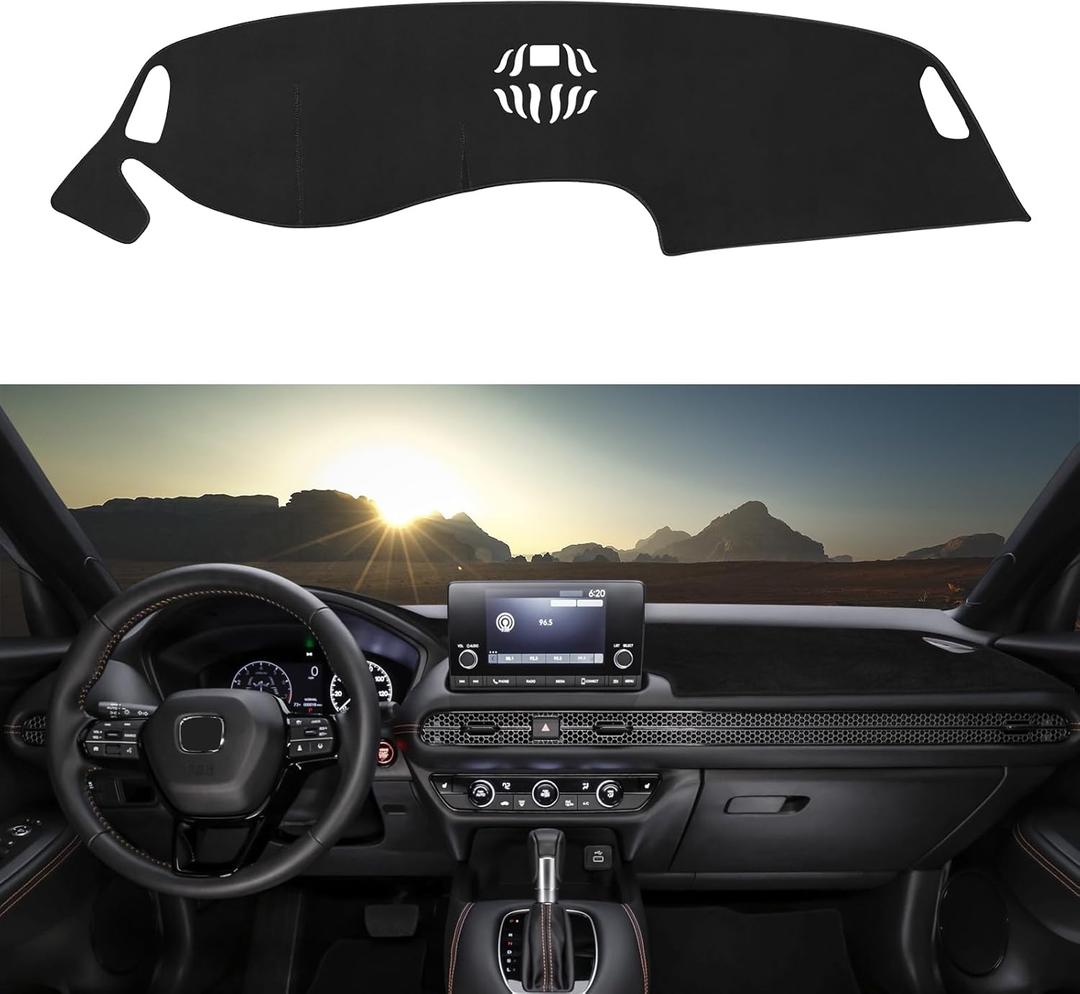 Dashboard Cover Mat Custom Fit for Honda HR-V 2023 2024 2025 Dash Cover Nonslip Dash Mat Protector Sunshade No Glare Black
