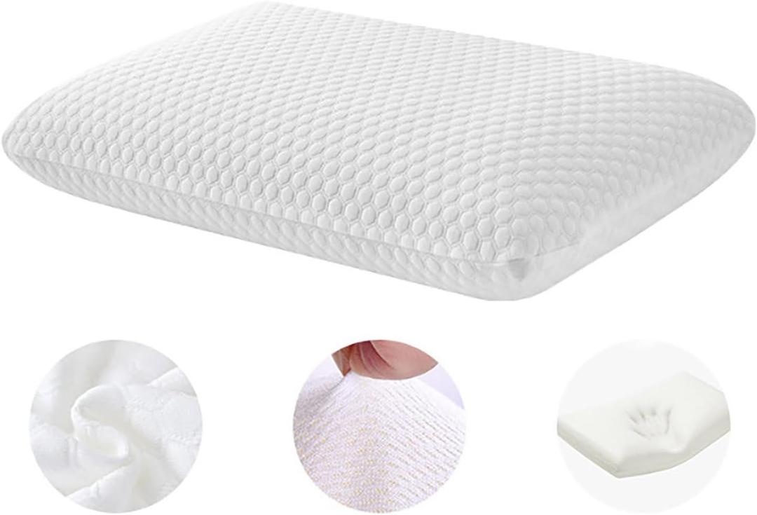 Memory Foam Pillow, Adjustable Cool Memory Foam Pillow, Ergonomic Neck Support Pillow for Side Back Stomach Sleepers with Pillowcase Prime of Day Deals Today 2024