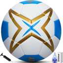 Soccer Ball Size 3,4,5 Two Pack,Classic Indoor Outdoor Soccer with 1 Pump 2 Net Bag and 2 Needle,Long-Lasting for Training, Games, Outdoor & Indoor Play Ideal Gift for Boys Girls Youth Adult