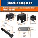 RV MURTS 2pcs 4 Leaf Trailer Spring Kit, 3500lb Single Axle Tandem Suspension, 1750lb Capacity Double Eyes Leaf Springs, U-Bolt, Hanger and Shackle Kit for Cargo, Boat Trailer Parts Replacement.