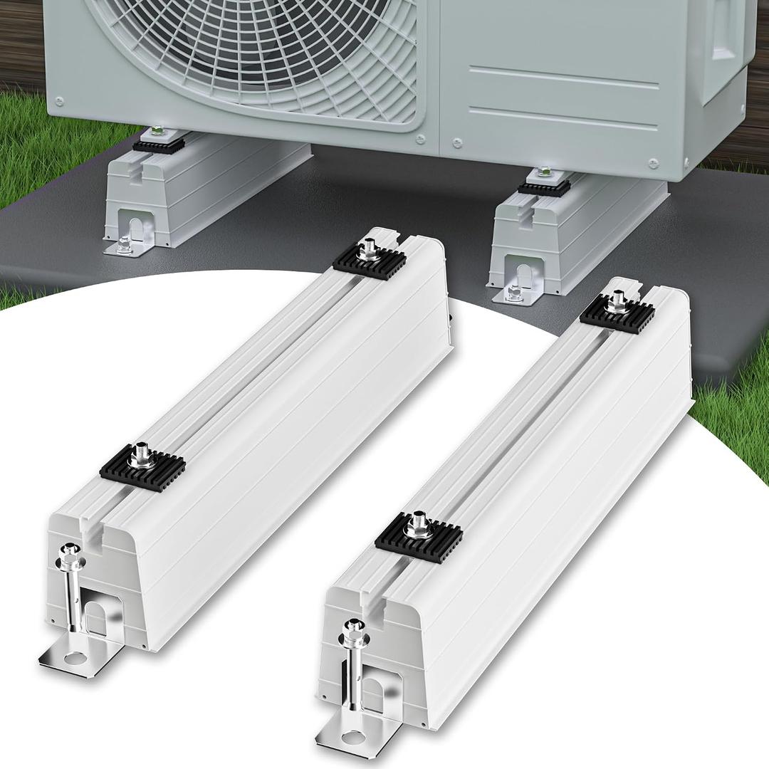 Floor Mounting Base Pad: Mini Split Condenser Pad 19.68'', ABS Anti-Vibration Mini Split Pad, Mini Split Stand Ground Mount for Air Conditioner Condensers Heat Pump System,24000-72000 BTU