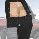 ZIDIYORUO Hisun 400 Cab Enclosure  Heavy-Duty 900D Oxford & HD PVC, Windproof/Dustproof Soft Side Doors for Hisun Sector 400, Coleman UT400, Massimo MSU400 (Zipper Window, No-Drill Install)