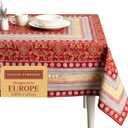 Maison d' Hermine Table Cloth Rectangle Table 100% Cotton 60 x 90 Inches Fall Tablecloth Reusable Everyday Use for Thanksgiving Christmas Decorations Dining Farmhouse Party (Sofia)