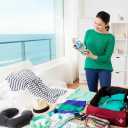 Leak-Proof Empty Mouthwash Bottles Containers for Cruise: 64oz in Total - Reusable - Easy to Pack in Checked Luggage - Includes Spout, Funnel