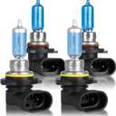 SHENKENUO Fit For Toyota Highlander (2000-2007) 9005+9006 High/Low Beam Ultra - High Performance Halogen Headlight Bulbs Combo,Plug-n-Play,Pack of 4