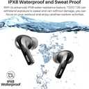 TOZO T20 Wireless Earbuds Bluetooth Headphones 48.5 Hrs Playtime with LED Digital Display, IPX8 Waterproof, Dual Mic Call Noise Cancelling 10mm Broad Range Speakers with Wireless Charging Case, Black