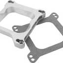 1932 3/4" Carburetor Gasket Adapter Kit 4Bbl To 4Bbl, Silver