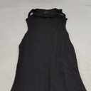 REORIA Women's Summer Cowl Neck Mesh Sleeveless Tank Dress Sexy Double Lined Bodycon Maxi Long Dresses Black Medium