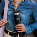 STANLEY Transit FlipTop Mug | Leakproof Coffee Travel Cup | Vacuum Insulated Stainless Steel | Stays Hot or Cold for Hours | BPA-Free | 16 oz | Black 2.0