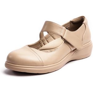 Women's Mary Jane Shoes with Arch Support, Closed Round Toe Mary Jane Flats for Women, Comfortable Dress Shoes for Work Office Casual Walking 6-11 (Nude)