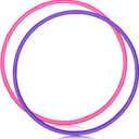Soulchen 2 Pcs Toy Hoop Exercise Hoop Detachable Adjustable Plastic Hoops Playground Equipment for School Colored Hoops Circles Exercise Ring for Teens Dog Agility Equipment (Pink and Purple)