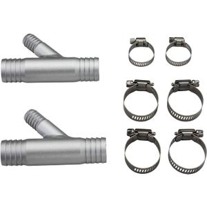 2 Pcs Cab Heater Y-Fitting 1 Inch to 5/8 Hose Clamp Heater Made from Aluminum Compatible with UTV CAN AM RZR SXS Polaris Yamaha Honda