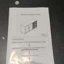 Garvee Buffet Sideboard Cabinet with Storage, 46.4 in Large Fluted Kitchen Sideboard Cabinet with 2 Glass Doors 3 Drawers and Shelves, Faux Marble Top Buffet Table for Dining Room, Living Room, Black