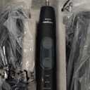 Philips Sonicare ProtectiveClean 5300 Rechargeable Electric Toothbrush, with Pressure Sensor, 3 Cleaning Modes, SmarTimer and QuadPacer, with 2 Bonus Brush Heads, Travel Case, Black, Model HX6423/34