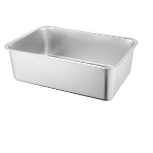 Stainless Steel Cat Litter Box, High Side Metal Litter Box, Metal Kitten Litter Pan, Pet Cleaning Tool for Big and Small Cats, Rabbits, Non-Stick Cat Poop Box odorless 19.7"x13.8"x5.9"