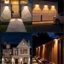 Brightown 12 Pack Solar Lights Outdoor Waterproof, Color Changing Solar Fence Deck Step Flood Lights, Warm White & RGBCW 11 Color, IP65 Waterproof Garden Lights for Outside Backyard Yard Step Patio