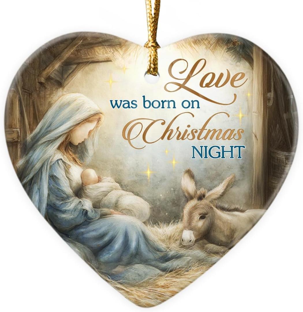 10 x Nativity Christmas Ornaments 2026 - Nativity Scene Ornaments for Christmas Tree, Baby Jesus, Catholic Christian Gifts for Friend, Religious Gifts for Women Christian, The Holy Family Xmas Decor