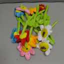 10 Pcs Plush Smile Flower Stuffed Bendable Stems Plush Bouquet Toy Soft Flower 12.6 Inch for Christmas 2026 Mother's Day Girl Girlfriend Wife(Lovely Style)