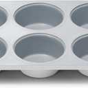 Caraway Nonstick Ceramic 6 Cup Muffin Pan  Non-Toxic, PTFE & PFOA Free  Oven Safe  Aluminized Steel Core  Small Muffin Pan for Baking Cupcakes, Muffins & More - Gray