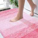 OLANLY Bathroom Rugs Mat 30x20, Extra Soft Absorbent Microfiber Bath Rugs, Rubber Backing, Quick Dry, Machine Washable Bath Mats for Bathroom Floor, Tub and Shower, Home Decor Accessories, Pink
