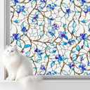 4 x SOMWISE Frosted Glass Window Film, Heat Insulation, UV Block, Anti-Glare, One Way Privacy Tint, Static Cling for Home Bathroom Door, Renter Friendly, Day & Night Privacy