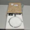 10x Large Wall Mounted Makeup Mirrror, Height Adjustable Lighted Mirror, 8" Double Sided Mirror, 1X/10X Magnifying Bathroom Mirror, 360 Rotation Adjustable, Detachable Ring, 3 Color Lights