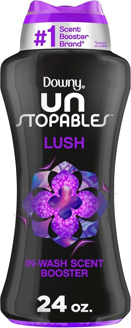 Downy Unstopables In-Wash Laundry Scent Booster Beads, Lush, 24 oz (24 Ounce (Pack of 1))