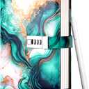 CAGIE Diary with Lock for Girls, A5 Password Refillable Lined Journal Kit Locked Diary, Cute Stuff Christmas Birthday Gifts for Girls 6 7 8 9 10 11 12 13 14 Year Old Girl, Teen Girl Gifts, Green