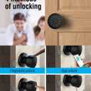 5-in-1 Smart Fingerprint Door Knob with Keypad, Bluetooth/APP Control, Keyless Entry Door Lock, Easy No-Drill Installation for Front Door, Bedroom, Office