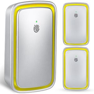 3 Pack Air Purifier Plug In,Air Ionizers for Home,Portable Negative Ion Air Freshener,Quiet Filterless Air Purifiers for Home, Office Kitchen Bathroom,Mini Air Cleaner for Pet Odor,Dust,Grey