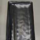 Famiware Serving Platter, Rectangular 15.67/14.1/12.6inch Serving Dishes for Entertaining, Dishwasher Safe, Stoneware Serving Trays for Party, Food, Turkey, Cheese, Reactive Glaze, Matte Dark Charcoal