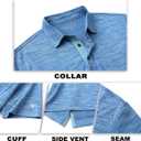 M MAELREG Golf Shirts for Men Dry Fit Short Sleeve Casual Performance Moisture Wicking Heather Pique Collared Polo Shirts (M)