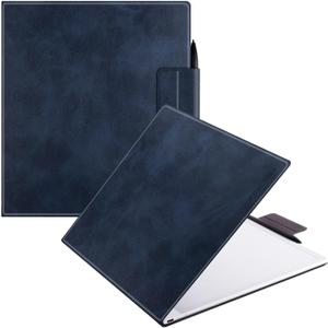 BOZHUORUI Magnetic Case for 13.3" Boox Note Max & 13.3" Boox Tab X C Tablet ePaper | with Sleep/Wake | Pen Clasp Design | Book Folio Style | PU Leather Slim Cover (Dark Blue)