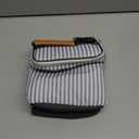 Breast Milk Cooler Bag with Ice Pack Fits 4 Baby Bottles Up to 9 Ounce, Baby Bottle Tote Bag Great for Nursing Mom Daycare (White Straps)