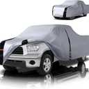 Multi-Layer Toyota Tundra Truck Cover, Custom fit Tundra 2006-2021 Regular Cab Long Bed(8.1') Car Cover Waterproof All Weather, Full Exterior Cover Rain Wind Dust and UV Protection with Door Zipper