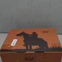 IUV Cowboy Boots For Women Pointy Toe Women's Western Boots Cowgirl Boots Mid Calf Boots (6.5, Black)