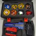Gyro X Battling Blade Set, 12 Spinning Tops, 3 Launchers and 1 Grip with Storage Box, Kids Toys Birthday Gift Ideal for 6+ Years Old Boys
