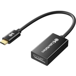 Cable Matters 32.4Gbps Unidirectional USB C to DisplayPort 1.4 Adapter, 4K@240hz, 8K@60hz, and HDR Support - Thunderbolt 4 / USB4 Compatible with iPad Pro, iPhone 16/ 15 Pro, MacBook, XPS, Surface