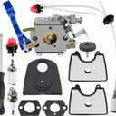 125BV Carburetor for Husqvarna 125B Blower 125BX 125BVX 590460102 545081811 Handheld Leaf Blower with 125B Tune UP Kit 545109601 Airbox Air Filter Cover 545112101 Air Filter Fuel Line Kit