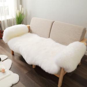 IRIWOOL Premium Genuine Fur Sheepskin Rug Real Australia Sheepskin Natural Luxury Fluffy Lambskin Fur Area Rug Seat Covers for Kids Bedroom Sofa Chair Cover (Creamy White, Double Pelt/2ft x 6ft)
