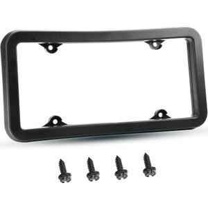 AR-PRO Ultimate License Plate Bumper Guard with Mounting Hardware - 1" Thick Rubber License Plate Frame Protects Bumper from Scratches and Dents - Universal Fit for Cars, Trucks, SUVs, and Vans