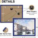 decorUhome Solid Oak Wood 8.5 by 11 Picture Frame Blue, 8.5x11