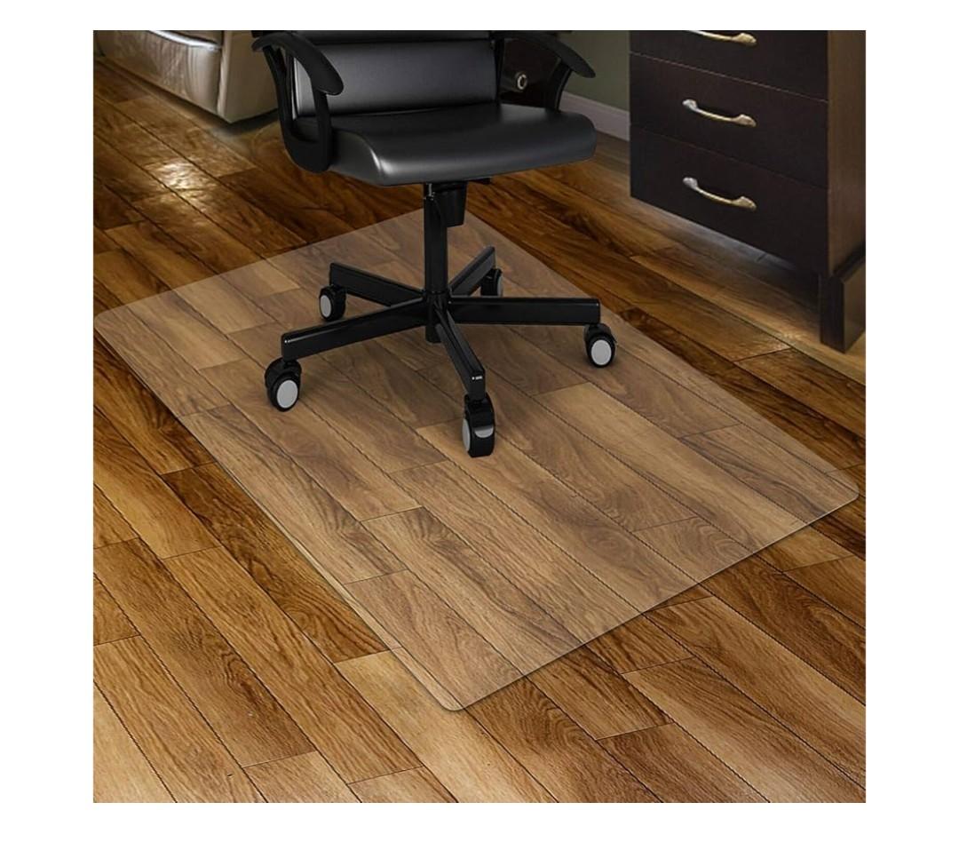Kuyal Clear Chair mat for Hardwood Floor, 36 x 55 inches Floor MatsWood/Tile Protection Transparent Mat for Office & Home (36" X 55" Rectangle)