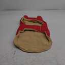 Queenmore Warm Dog Coat, Cold Weather Puffer Jacket with Ultra Thick Plush Lining and Storage Pockets, (Red, Large)