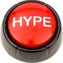 Hype Button-Hip Hop Air Horn Sound Effect Button (Batteries Included) Stocking Stuffer Podcast Back to School Classroom Teacher Office Sales Marketing Gag Nut Funny Toy Live Stream Gaming DJ Remix