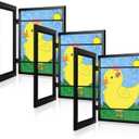 [3-Pack] Kids Art Frames, 8.5x11 Front Opening Kids Artwork Frames Changeable, Black Artwork Display Storage Frame for Wall, Holds 50 Pcs, for 3D Picture, Crafts, Hanging Art, Portfolio