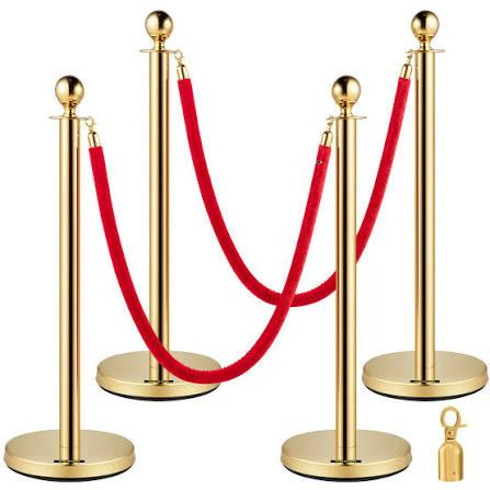 VEVOR Crowd Control Stanchion Red Rope