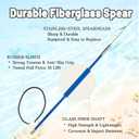 Hawaiian Sling Fishing Spear Set Fiberglass Spearfishing Pole Spear with 3 Replaceable Stainless Steel Tips, Fish Line Holder, Sharpening Files, and Carry Bag